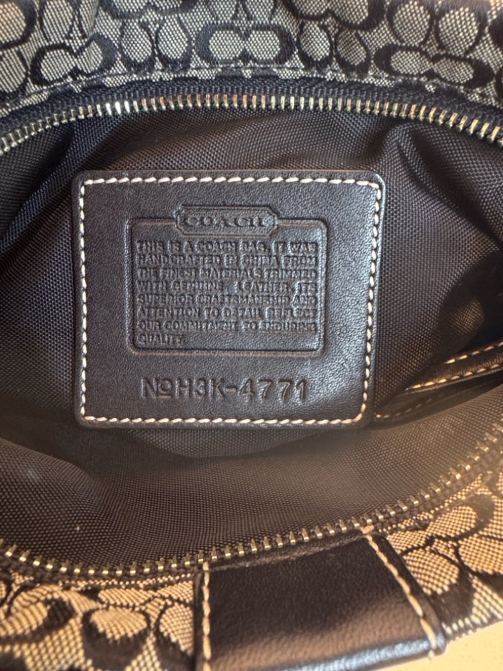 Coach Black and Gray Signature Jacquard Crossbody - Picture 8 of 13